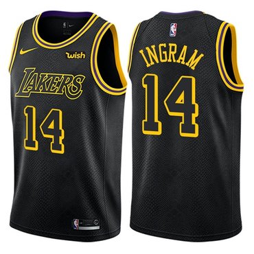 Nike Lakers #14 Brandon Ingram Black NBA Swingman City Edition Jersey