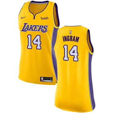 Nike Lakers #14 Brandon Ingram Gold Women's NBA Swingman Icon Edition Jersey