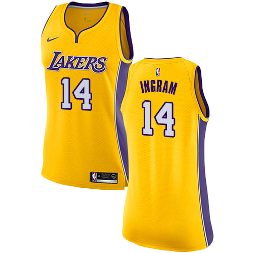 Nike Lakers #14 Brandon Ingram Gold Women's NBA Swingman Icon Edition Jersey