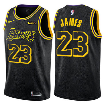 Nike Lakers #23 LeBron James Black Youth NBA Swingman City Edition Jersey Nike Lakers #23 LeBron James Black Youth NBA Swingman City Edition Jersey