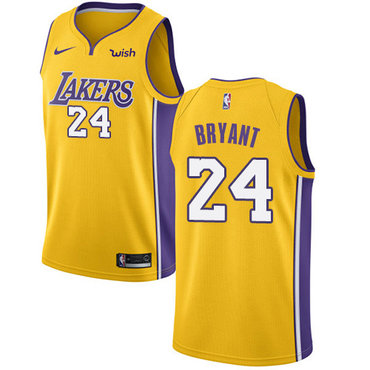 Nike Lakers #24 Kobe Bryant Gold NBA Swingman Icon Edition Jersey