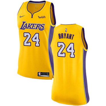 Nike Lakers #24 Kobe Bryant Gold Women's NBA Swingman Icon Edition Jersey