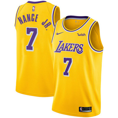 Nike Lakers #7 Larry Nance Jr. Gold NBA Swingman Icon Edition Jersey