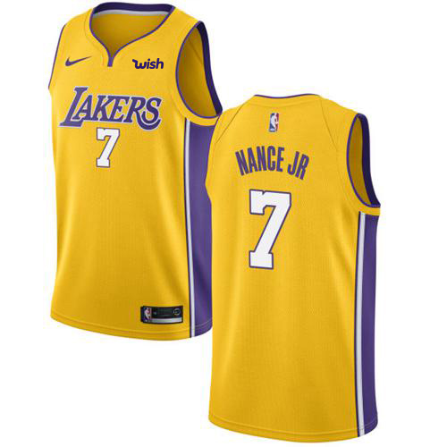 Nike Lakers #7 Larry Nance Jr. Gold NBA Swingman Icon Edition Jersey