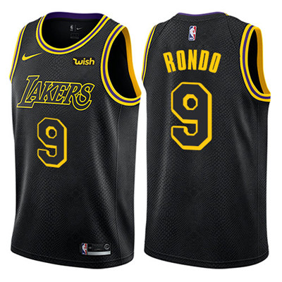 Nike Lakers #9 Rajon Rondo Black Youth NBA Swingman City Edition Jersey Nike Lakers #9 Rajon Rondo Black Youth NBA Swingman City Edition Jersey