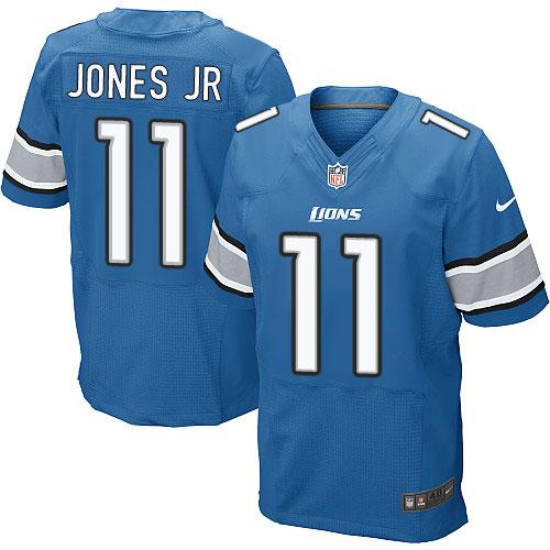 Nike Lions #11 Marvin Jones Jr Blue Team Color Men's Stitched NFL Elite Jersey Nike Lions #11 Marvin Jones Jr Blue Team Color Men's Stitched NFL Elite Jersey