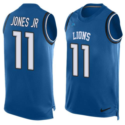 Nike Lions #11 Marvin Jones Jr Blue Team Color Men's Stitched NFL Limited Tank Top Jersey Nike Lions #11 Marvin Jones Jr Blue Team Color Men's Stitched NFL Limited Tank Top Jersey