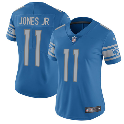 Nike Lions #11 Marvin Jones Jr Light Blue Team Color Women's Stitched NFL Limited Jersey