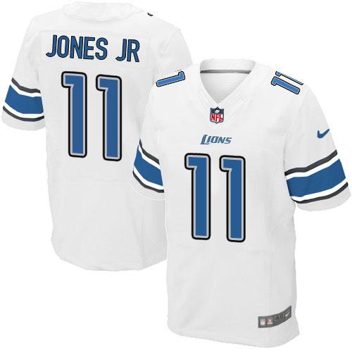 Nike Lions #11 Marvin Jones Jr White Men's Stitched NFL Elite Jersey Nike Lions #11 Marvin Jones Jr White Men's Stitched NFL Elite Jersey