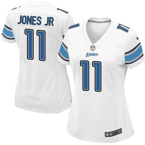 Nike Lions #11 Marvin Jones Jr White Women's Stitched NFL Elite Jersey