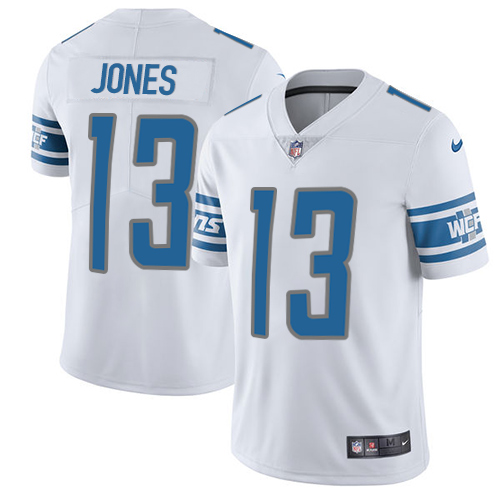Nike Lions #13 T.J. Jones White Men's Stitched NFL Vapor Untouchable Limited Jersey Nike Lions #13 T.J. Jones White Men's Stitched NFL Vapor Untouchable Limited Jersey