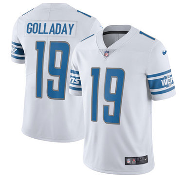 Nike Lions #19 Kenny Golladay White Men's Stitched NFL Vapor Untouchable Limited Jersey Nike Lions #19 Kenny Golladay White Men's Stitched NFL Vapor Untouchable Limited Jersey