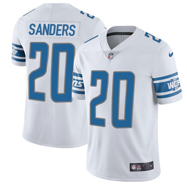 Nike Lions #20 Barry Sanders White Youth Stitched NFL Limited Jersey