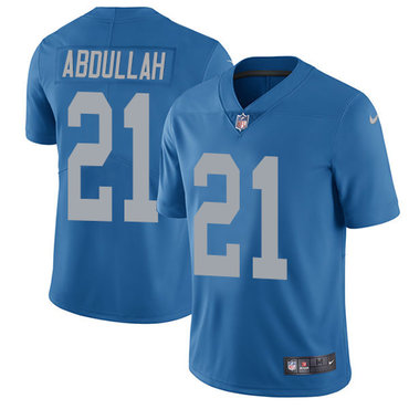 Nike Lions #21 Ameer Abdullah Blue Throwback Youth Stitched NFL Limited Jersey