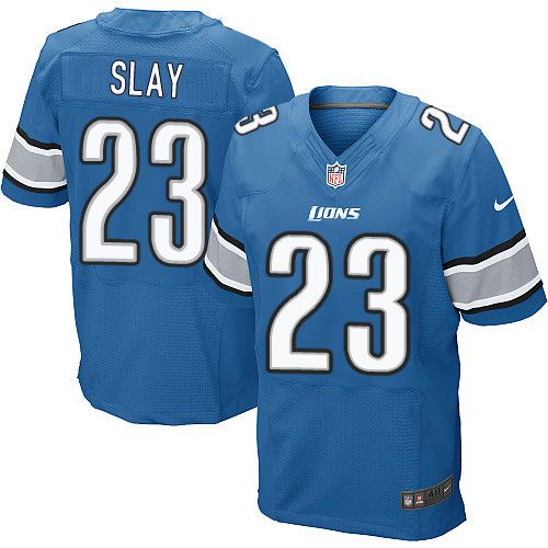 Nike Lions #23 Darius Slay Blue Team Color Men's Stitched NFL Elite Jersey Nike Lions #23 Darius Slay Blue Team Color Men's Stitched NFL Elite Jersey