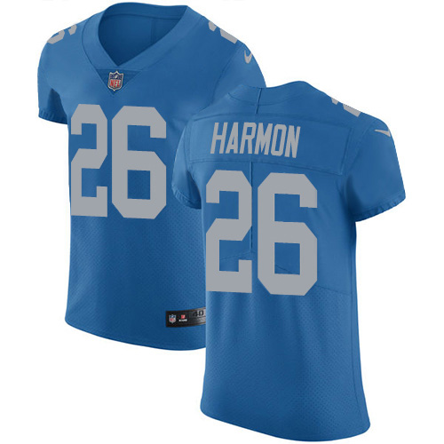 Nike Lions #26 Duron Harmon Blue Throwback Men's Stitched NFL Vapor Untouchable Elite Jersey Nike Lions #26 Duron Harmon Blue Throwback Men's Stitched NFL Vapor Untouchable Elite Jersey