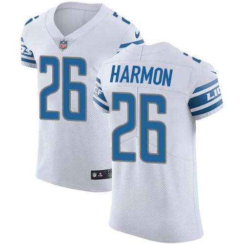 Nike Lions #26 Duron Harmon White Men's Stitched NFL New Elite Jersey Nike Lions #26 Duron Harmon White Men's Stitched NFL New Elite Jersey