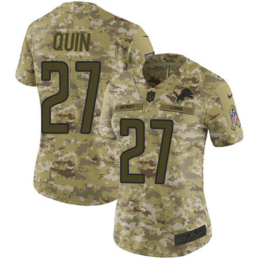 Nike Lions #27 Glover Quin Camo Women's Stitched NFL Limited 2018 Salute to Service Jersey Nike Lions #27 Glover Quin Camo Women's Stitched NFL Limited 2018 Salute to Service Jersey