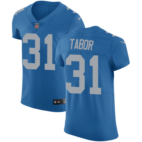Nike Lions #31 Teez Tabor Blue Throwback Men's Stitched NFL Vapor Untouchable Elite Jersey Nike Lions #31 Teez Tabor Blue Throwback Men's Stitched NFL Vapor Untouchable Elite Jersey
