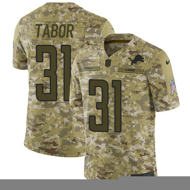 Nike Lions #31 Teez Tabor Camo Men's Stitched NFL Limited 2018 Salute To Service Jersey Nike Lions #31 Teez Tabor Camo Men's Stitched NFL Limited 2018 Salute To Service Jersey