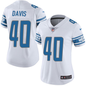 Nike Lions #40 Jarrad Davis White Women's Stitched NFL Limited Jersey