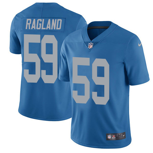 Nike Lions #59 Reggie Ragland Blue Throwback Men's Stitched NFL Vapor Untouchable Limited Jersey Nike Lions #59 Reggie Ragland Blue Throwback Men's Stitched NFL Vapor Untouchable Limited Jersey