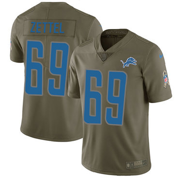 Nike Lions #69 Anthony Zettel Olive Men's Stitched NFL Limited 2017 Salute To Service Jersey Nike Lions #69 Anthony Zettel Olive Men's Stitched NFL Limited 2017 Salute To Service Jersey