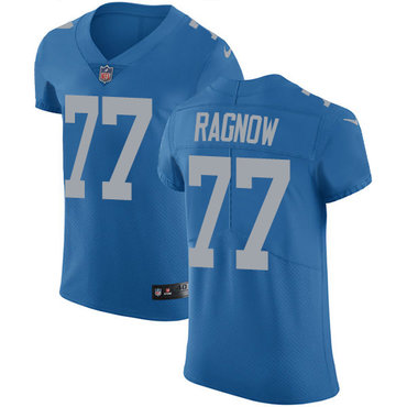 Nike Lions #77 Frank Ragnow Blue Throwback Men's Stitched NFL Vapor Untouchable Elite Jersey Nike Lions #77 Frank Ragnow Blue Throwback Men's Stitched NFL Vapor Untouchable Elite Jersey