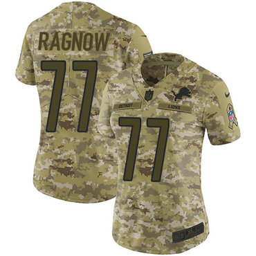 Nike Lions #77 Frank Ragnow Camo Women's Stitched NFL Limited 2018 Salute to Service Jersey Nike Lions #77 Frank Ragnow Camo Women's Stitched NFL Limited 2018 Salute to Service Jersey