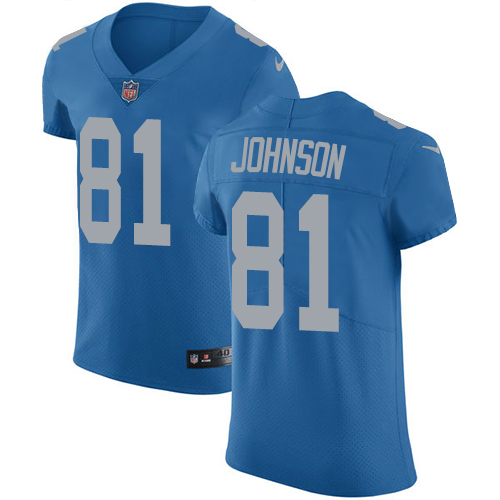 Nike Lions #81 Calvin Johnson Blue Alternate Men's Stitched NFL Vapor Untouchable Elite Jersey Nike Lions #81 Calvin Johnson Blue Alternate Men's Stitched NFL Vapor Untouchable Elite Jersey