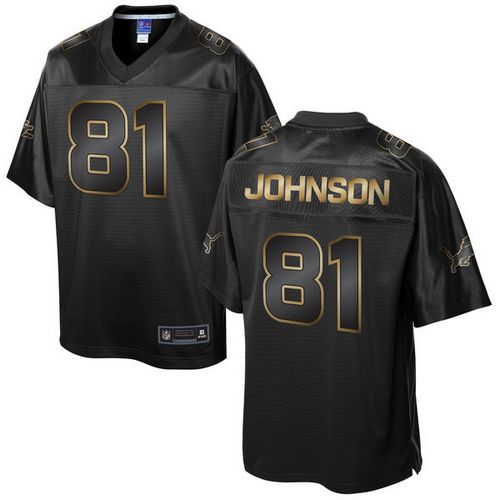 Nike Lions #81 Calvin Johnson Pro Line Black Gold Collection Men's Stitched NFL Game Jersey Nike Lions #81 Calvin Johnson Pro Line Black Gold Collection Men's Stitched NFL Game Jersey