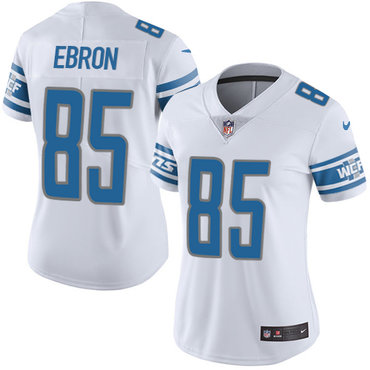Nike Lions #85 Eric Ebron White Women's Stitched NFL Limited Jersey