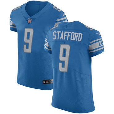 Nike Lions #9 Matthew Stafford Blue Team Color Men's Stitched NFL Vapor Untouchable Elite Jersey Nike Lions #9 Matthew Stafford Blue Team Color Men's Stitched NFL Vapor Untouchable Elite Jersey