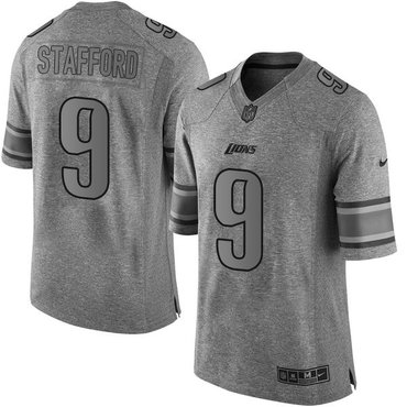 Nike Lions #9 Matthew Stafford Gray Men's Stitched NFL Limited Gridiron Gray Jersey Nike Lions #9 Matthew Stafford Gray Men's Stitched NFL Limited Gridiron Gray Jersey