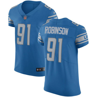 Nike Lions #91 A'Shawn Robinson Blue Team Color Men's Stitched NFL Vapor Untouchable Elite Jersey Nike Lions #91 A'Shawn Robinson Blue Team Color Men's Stitched NFL Vapor Untouchable Elite Jersey