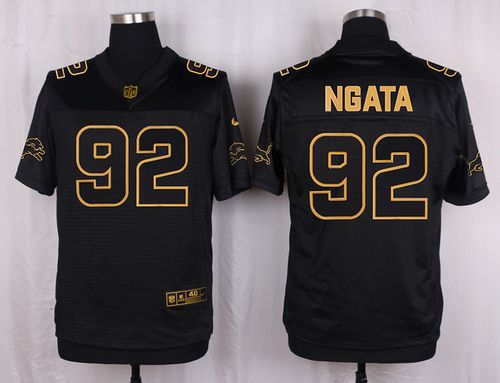 Nike Lions #92 Haloti Ngata Black Men's Stitched NFL Elite Pro Line Gold Collection Jersey Nike Lions #92 Haloti Ngata Black Men's Stitched NFL Elite Pro Line Gold Collection Jersey