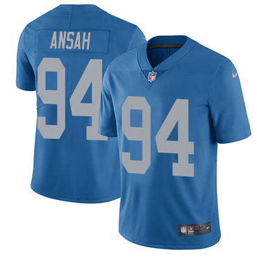 Nike Lions #94 Ziggy Ansah Blue Throwback Youth Stitched NFL Limited Jersey