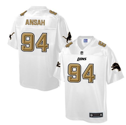 Nike Lions #94 Ziggy Ansah White Men's NFL Pro Line Fashion Game Jersey Nike Lions #94 Ziggy Ansah White Men's NFL Pro Line Fashion Game Jersey