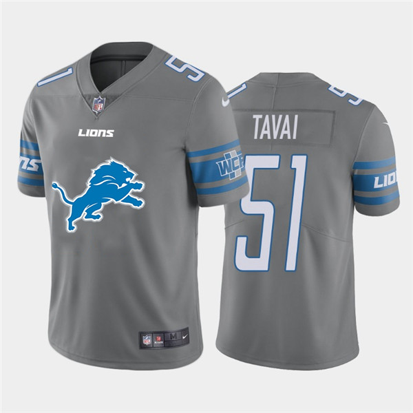 Nike Lions 51 Jahlani Tavai Gray Team Big Logo Vapor Untouchable Limited Jersey Nike Lions 51 Jahlani Tavai Gray Team Big Logo Vapor Untouchable Limited Jersey