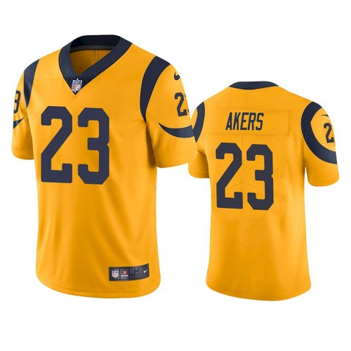 Nike Los Angeles Rams #23 Cam Akers Gold Men's Stitched NFL Limited Rush Jersey Nike Los Angeles Rams #23 Cam Akers Gold Men's Stitched NFL Limited Rush Jersey