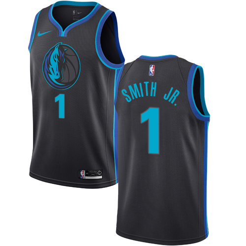 Nike Mavericks #1 Dennis Smith Jr. Anthracite NBA Swingman City Edition 2018 19 Jersey