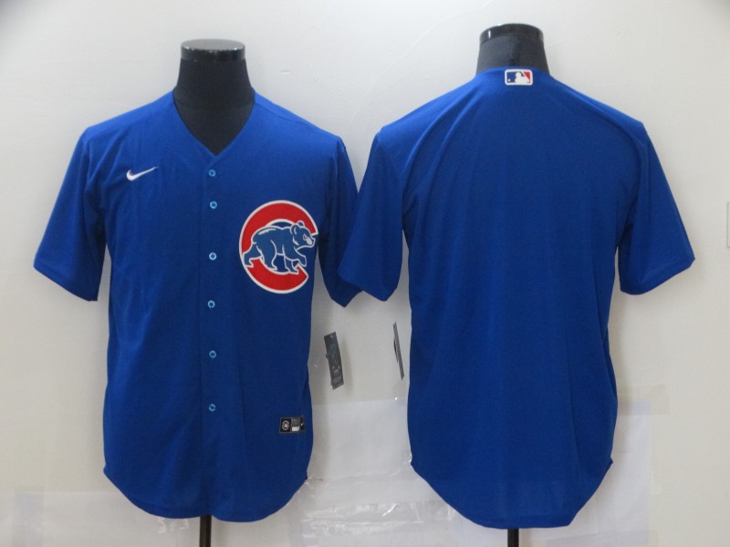 Nike Men's Chicago Cubs Blue Blank Cool base Jersey