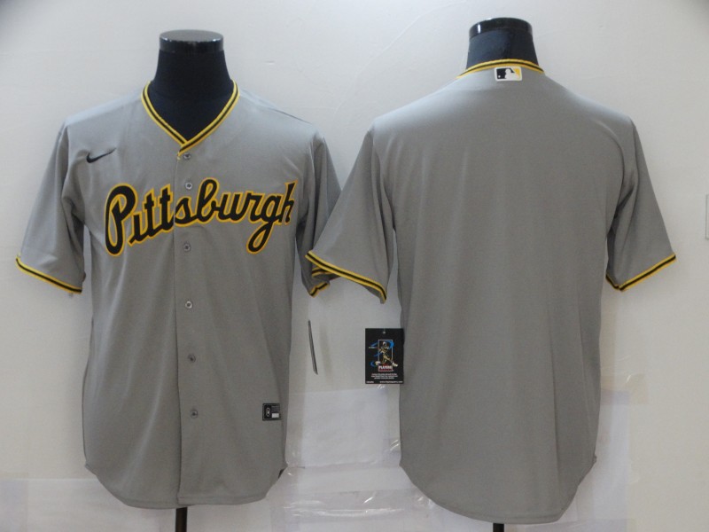 Nike Men's Pittsburgh Pirates grey Blank Coolbase Jersey Nike Men's Pittsburgh Pirates grey Blank Coolbase Jersey