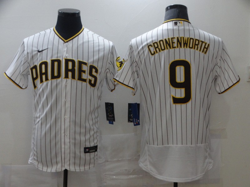 Nike Men's San Diego Padres #9 CRONENWORTH white Stitichen Authentic Alternate Player Jersey