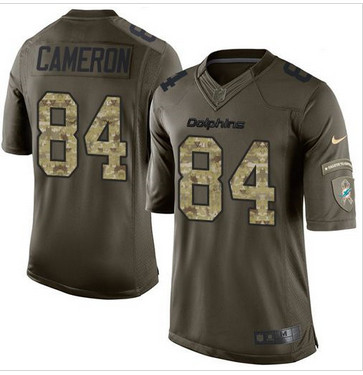 Nike Miami Dolphins #84 Jordan Cameron Green Men's Stitched NFL Limited Salute to Service Jersey