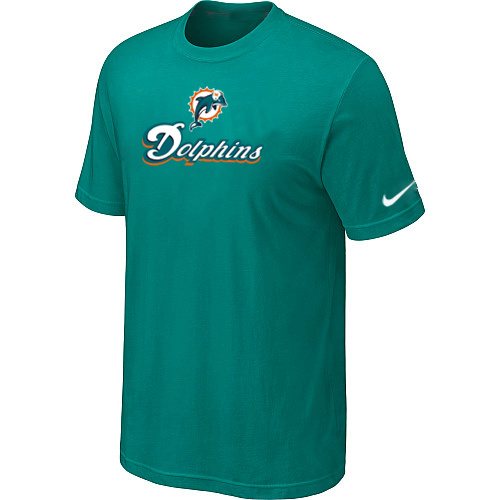 NEW NFL Miami Dolphins Authentic Logo T-Shirt Green NEW NFL Miami Dolphins Authentic Logo T-Shirt Green