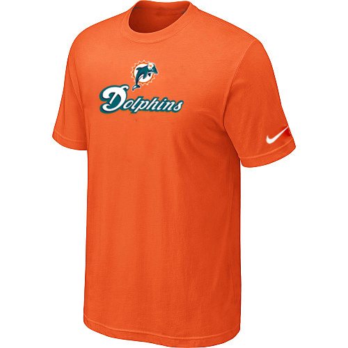 NEW NFL Miami Dolphins Authentic Logo T-Shirt Orange NEW NFL Miami Dolphins Authentic Logo T-Shirt Orange