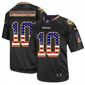 Nike Minnesota Vikings #10 Fran Tarkenton Black NFL Elite USA Flag Fashion Jersey Nike Minnesota Vikings #10 Fran Tarkenton Black NFL Elite USA Flag Fashion Jersey