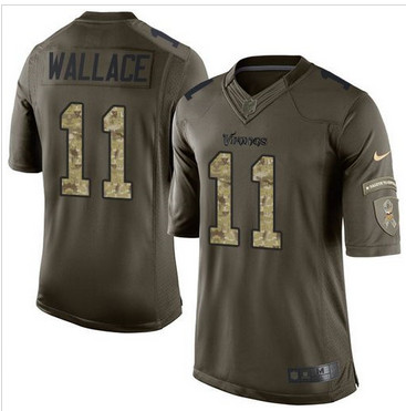 Nike Minnesota Vikings #11 Mike Wallace Green Men's Stitched NFL Limited Salute to Service Jersey Nike Minnesota Vikings #11 Mike Wallace Green Men's Stitched NFL Limited Salute to Service Jersey
