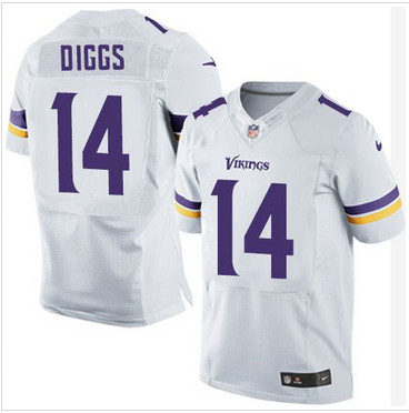 Nike Minnesota Vikings #14 Stefon Diggs White Men's Stitched NFL Elite Jersey Nike Minnesota Vikings #14 Stefon Diggs White Men's Stitched NFL Elite Jersey